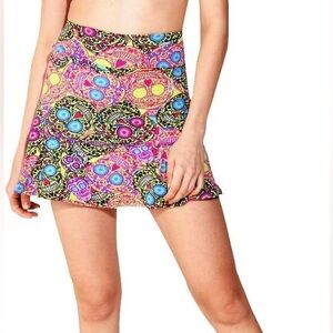 Dona Jo Sugar Skull Skirt Golf Skort